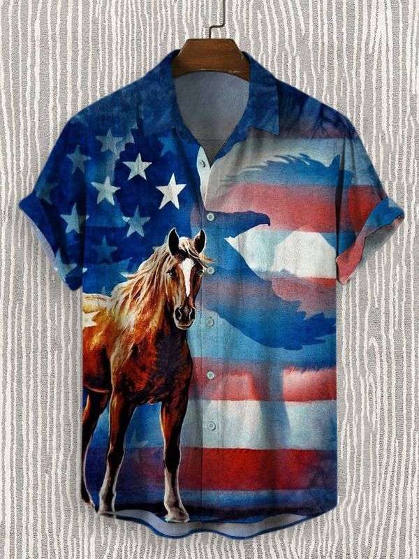 Summer Casual Printed Hawaiian Shirt Men's Vacation - globaltradeleader