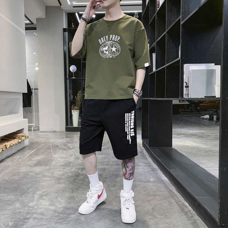 Summer Sportswear Men's T-shirt Suit