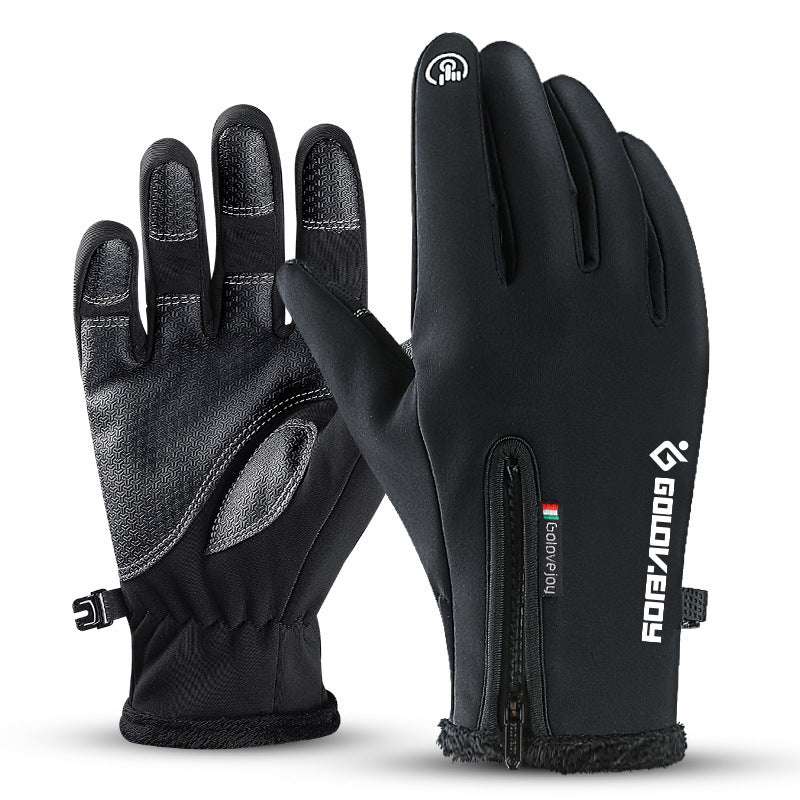 Winter Outdoor Riding Touch Screen Gloves Plus Velvet Zipper - globaltradeleader