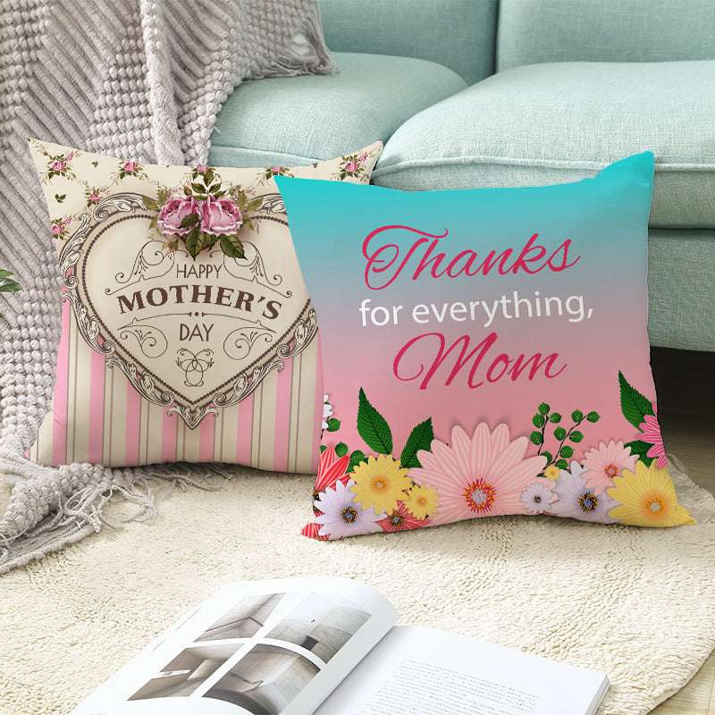 Nordic Mother's Day Pillowcase Peach Skin