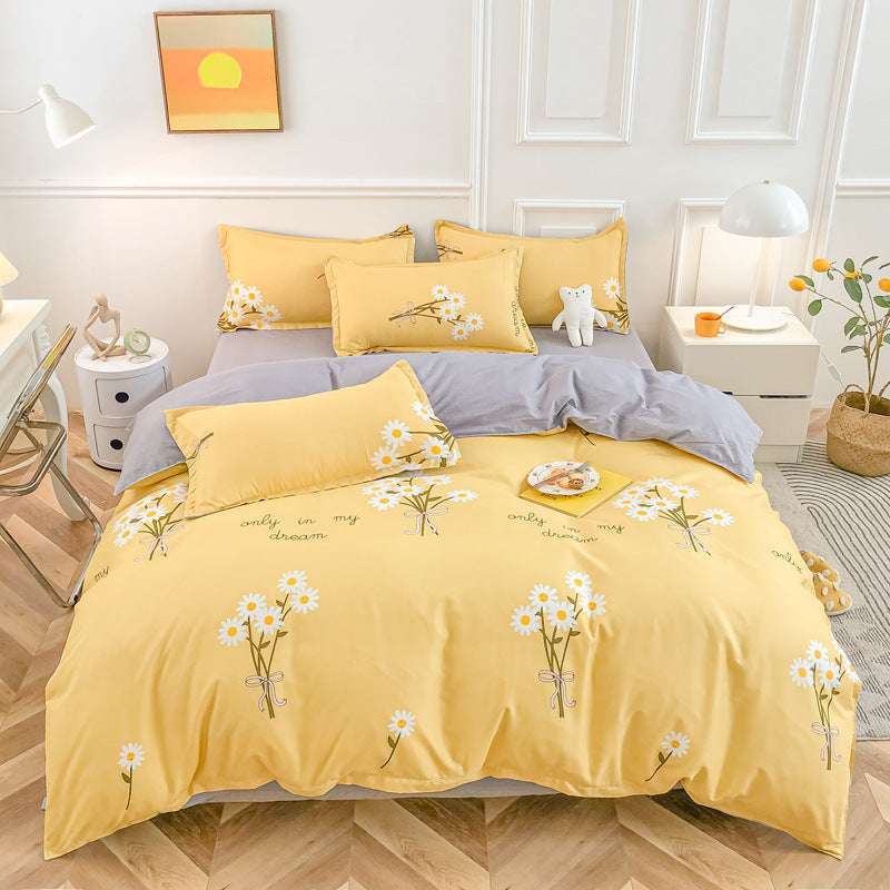 Cashmere Four-piece Brushed Quilt Cover Sheets - globaltradeleader