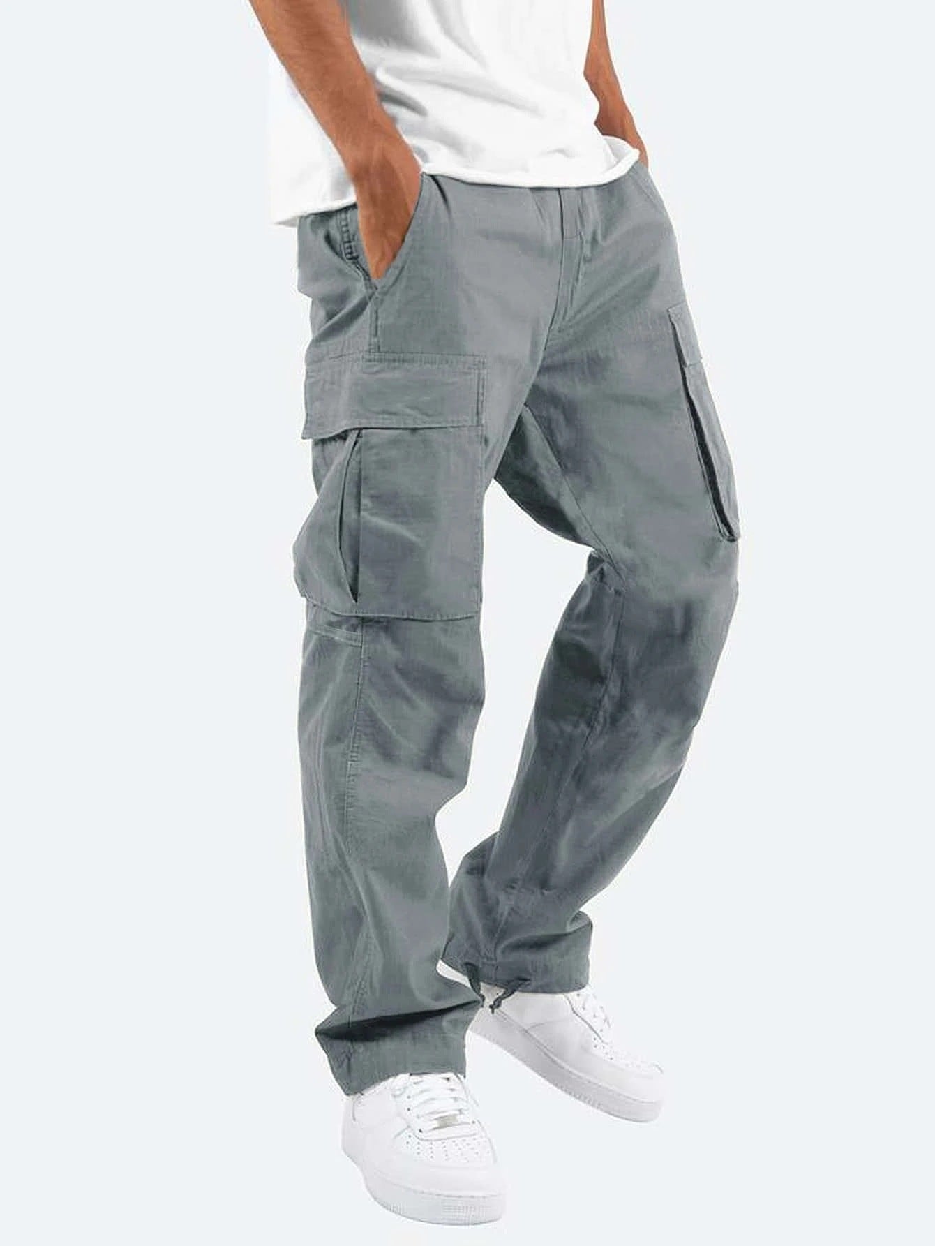 Men's Workwear Drawstring Multi-pocket Casual Pants - globaltradeleader