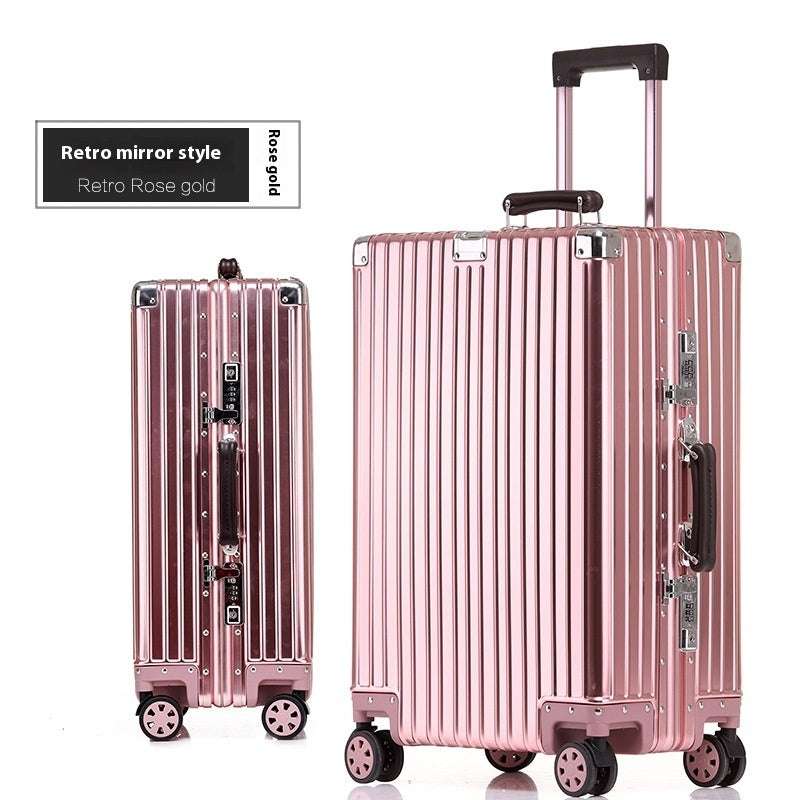 Aluminum Magnesium Luggage Password Trolley Case - globaltradeleader