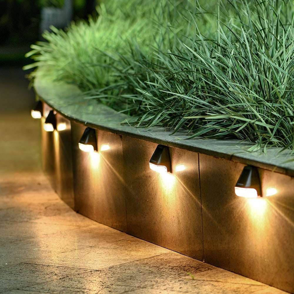Solar Outdoor Rainproof Courtyard Garden Decoration Stairs Step Light Fence Fence LED Wall Lamp - globaltradeleader