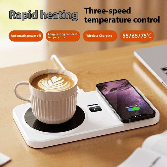 Multifunctional Home Smart Thermal Cup Pad Wireless Charging Heating Base - globaltradeleader
