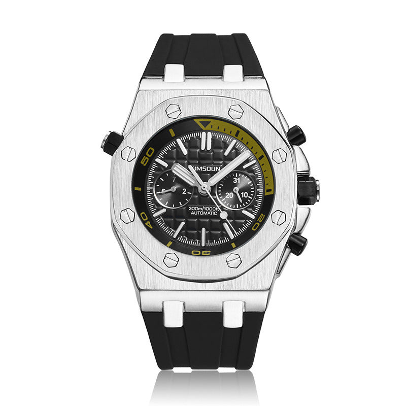 Watch Men's Fashion Silicone Waterproof Automatic Mechanical Watch Sports - globaltradeleader