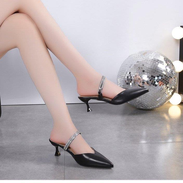 Closed Toe Half Slippers Women's Summer Wear Pointed Toe - globaltradeleader