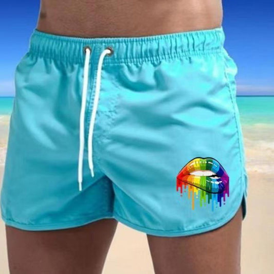 Hawaiian Letter Beach Split Shorts - globaltradeleader