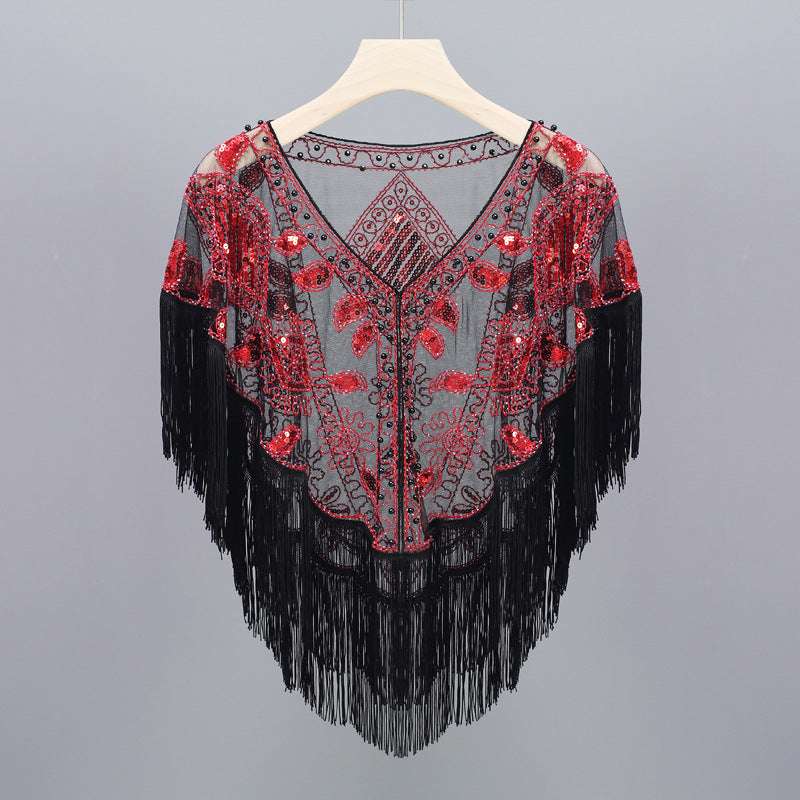 Women's Short Tassel Shawl