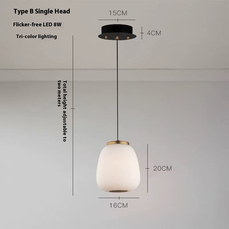 Creative Long Chandelier Modern Minimalist Glass Hotel - globaltradeleader