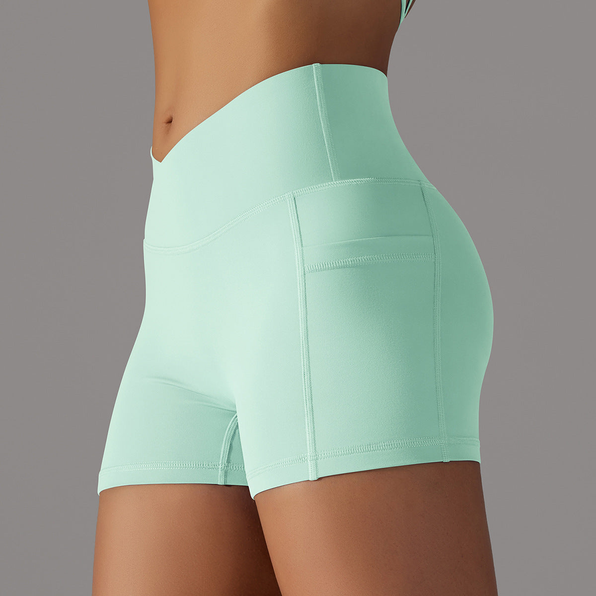 Yoga Shorts With Phone Pocket Design Fitness Sports Pants For Women Clothing - globaltradeleader