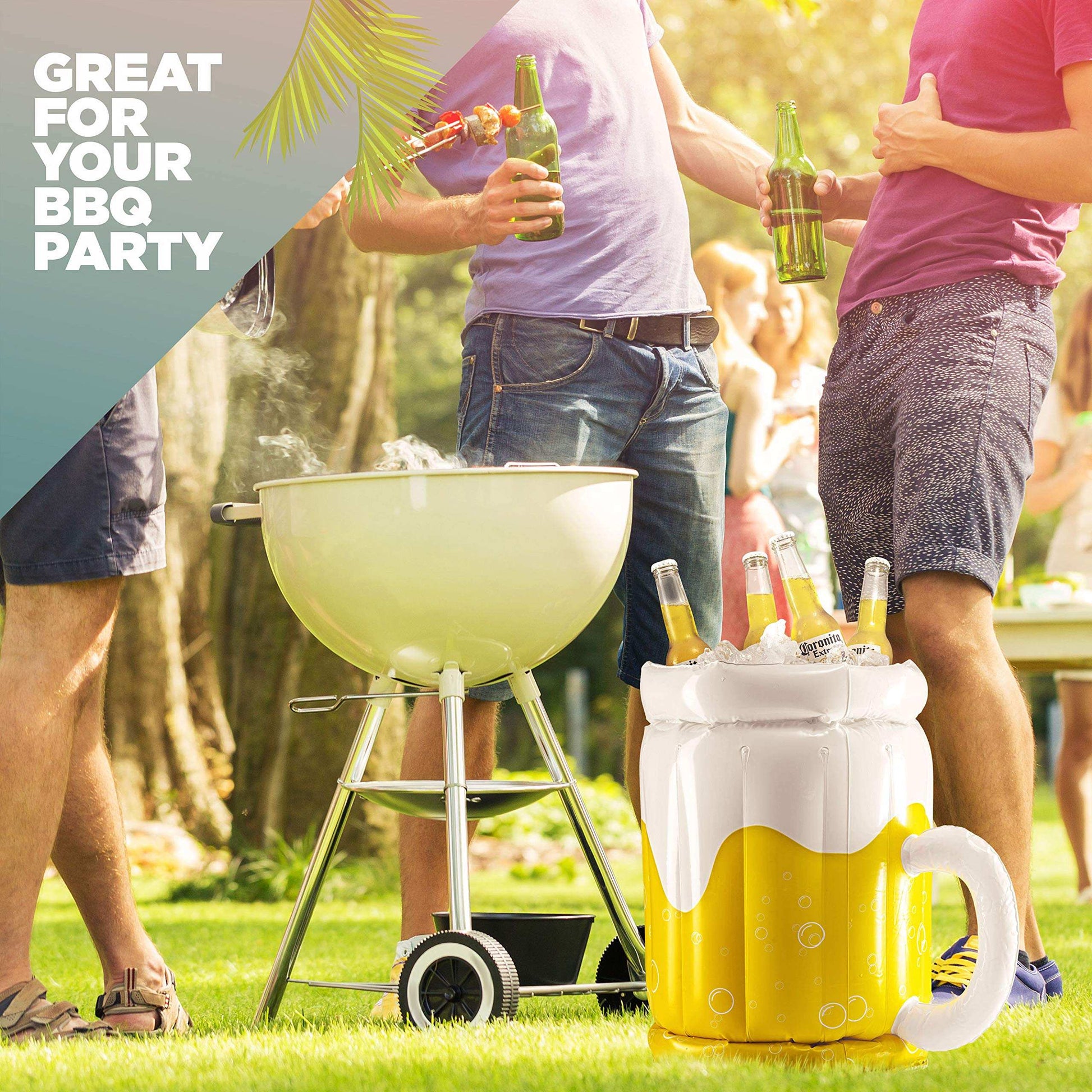 Large Inflatable Beer Mug Drink Cooler For Adults Parties 2 In1 Drink Floatie And Party Supplies Great Toy For Beach Pool And Jacuzzi