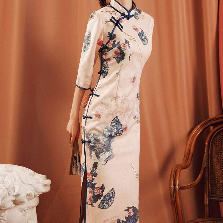 Cheongsam Improved Dress Retro French Long