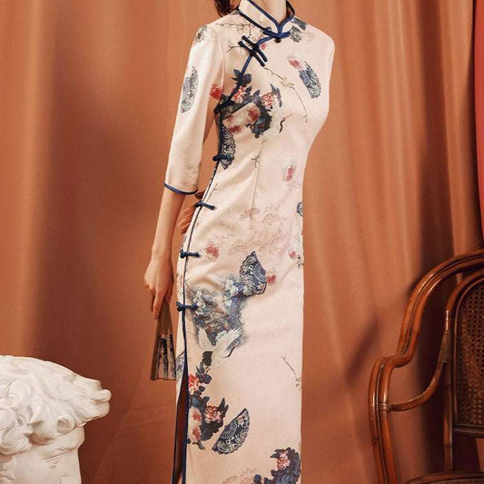 Cheongsam Improved Dress Retro French Long