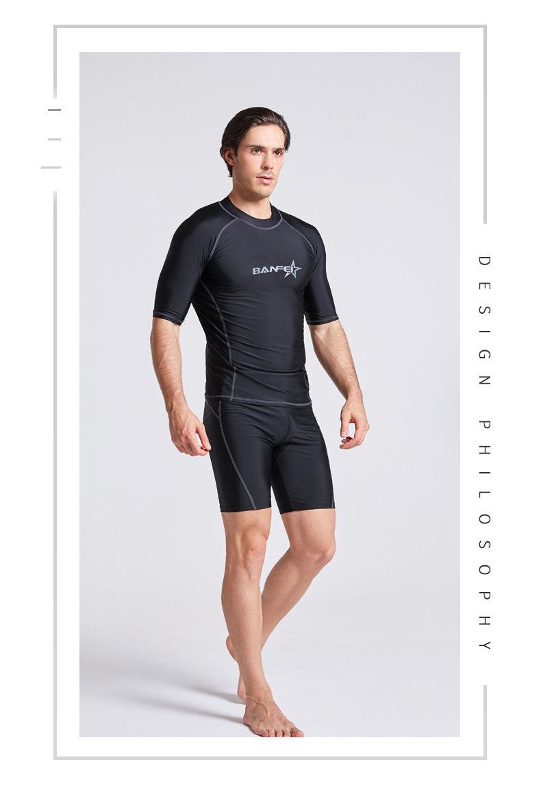 Quick-drying Half Sleeve Suit Swimsuit Snorkeling Surfing Wetsuit Suit - globaltradeleader