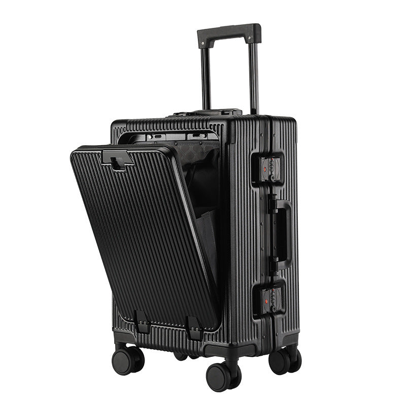Trolley Aluminum Frame Large Capacity Front Opening Luggage - globaltradeleader