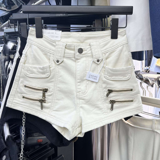 Design Sense Chain Decoration Fashion Denim Shorts - globaltradeleader