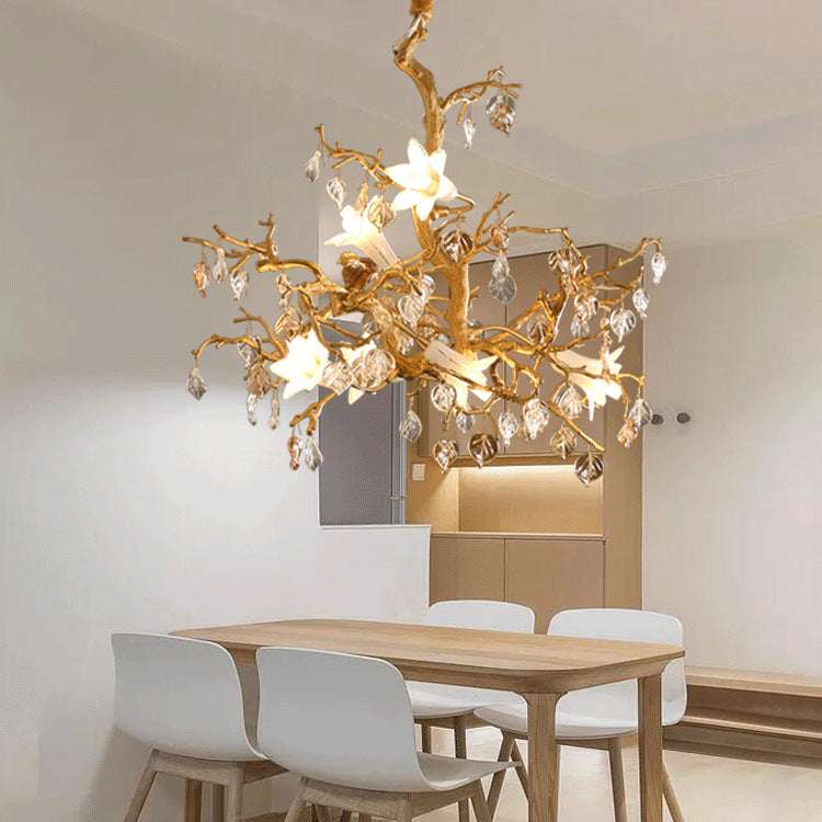 Copper Branch Chandelier Creative Crystal Chandelier - globaltradeleader