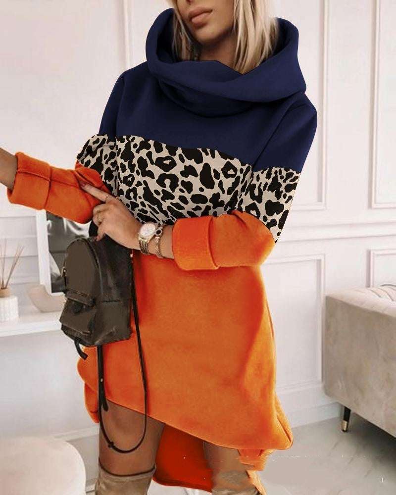 Women's Turtleneck Hooded Mid-length Sweater - globaltradeleader