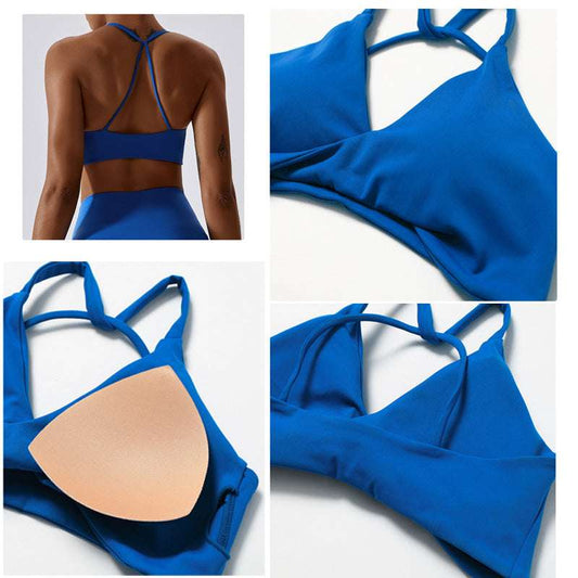 Women's Fashionable Minimalist Tight-fitting Quick-drying Sports Bra Top - globaltradeleader