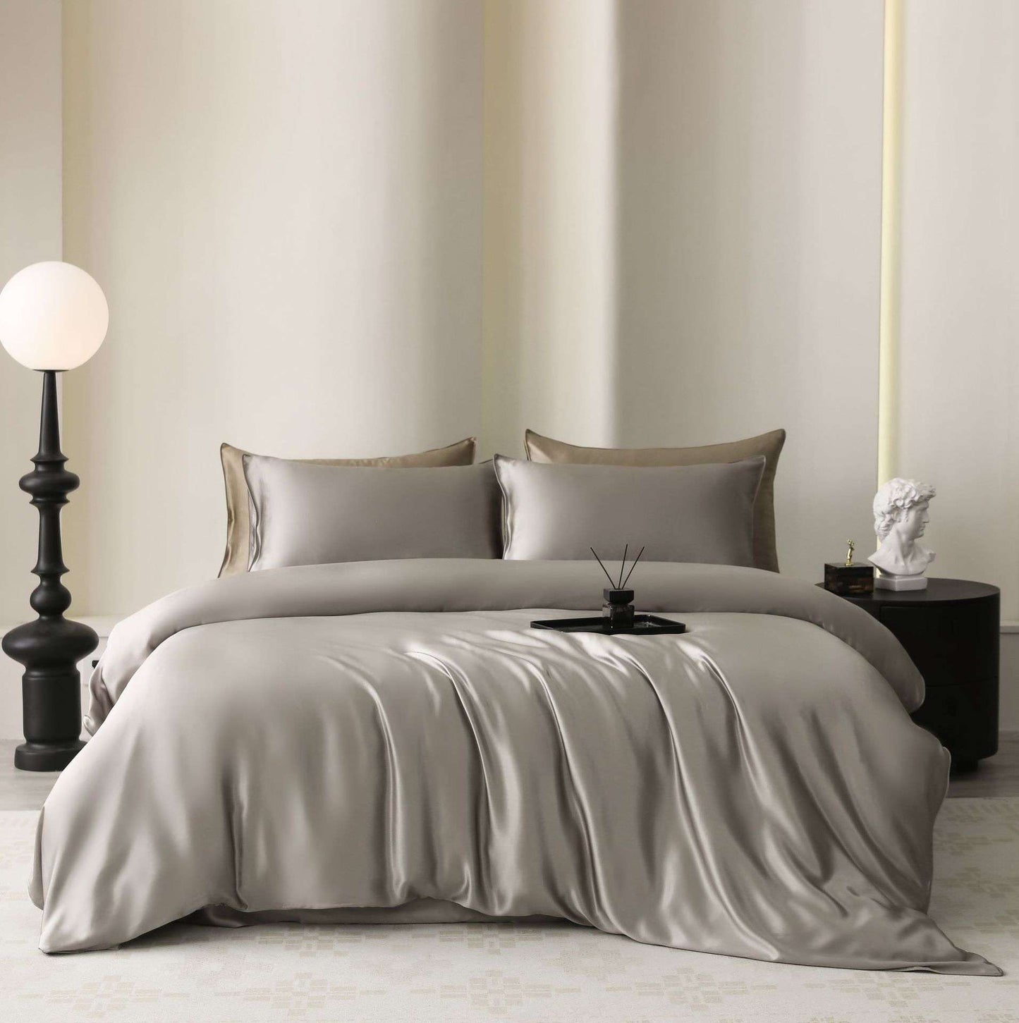 Silk Four-piece Set 19 M Pure Color - globaltradeleader