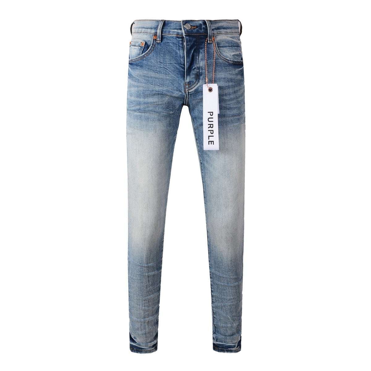 Men's American High Street Blue Patch Jeans - globaltradeleader