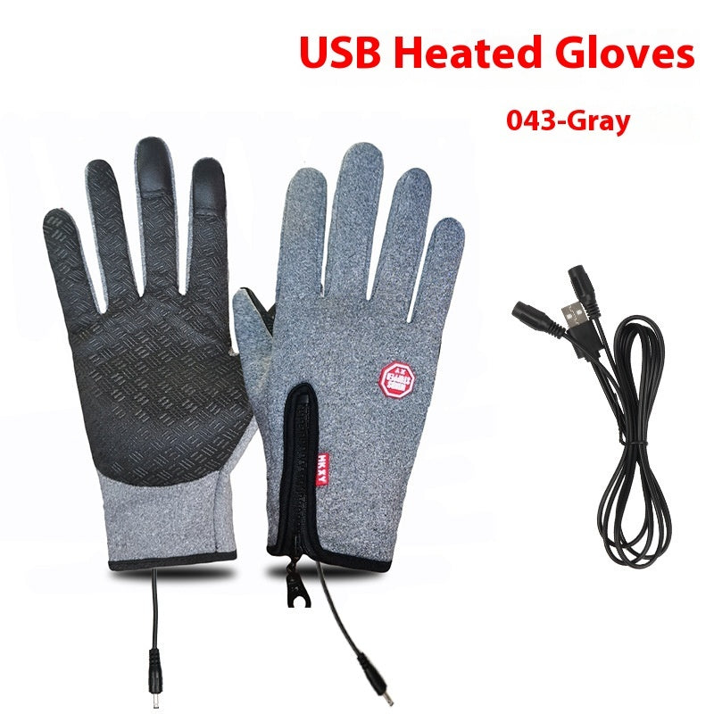USB Electric Heating Heating Gloves Winter Outdoors Sports Skiing Warm Waterproof Non-slip - globaltradeleader