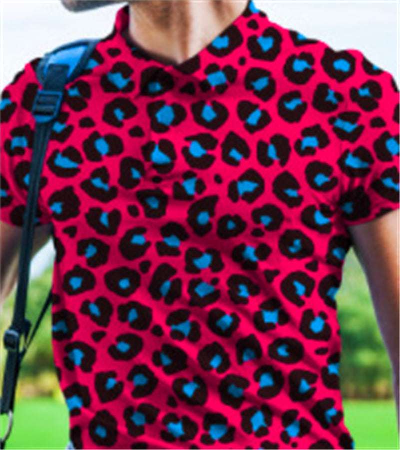 Men's Camouflage 3D Printed PoLo Shirt Fashion Button Lapel Short Sleeves