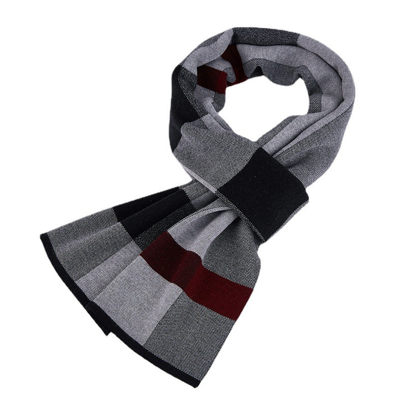 Men's Wool Knitted Scarf British Style