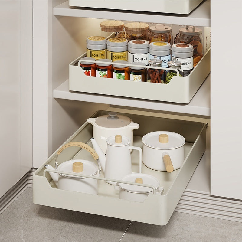 Pull-out Cookware Storage Rack Tableware Finishing Box - globaltradeleader