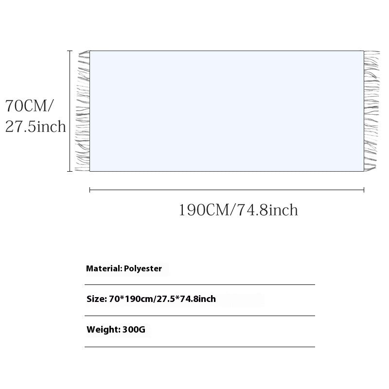 High-grade Cold Protection In Autumn And Winter Thermal Plaid Scarf Printed Tassel Mid-length Shawl - globaltradeleader