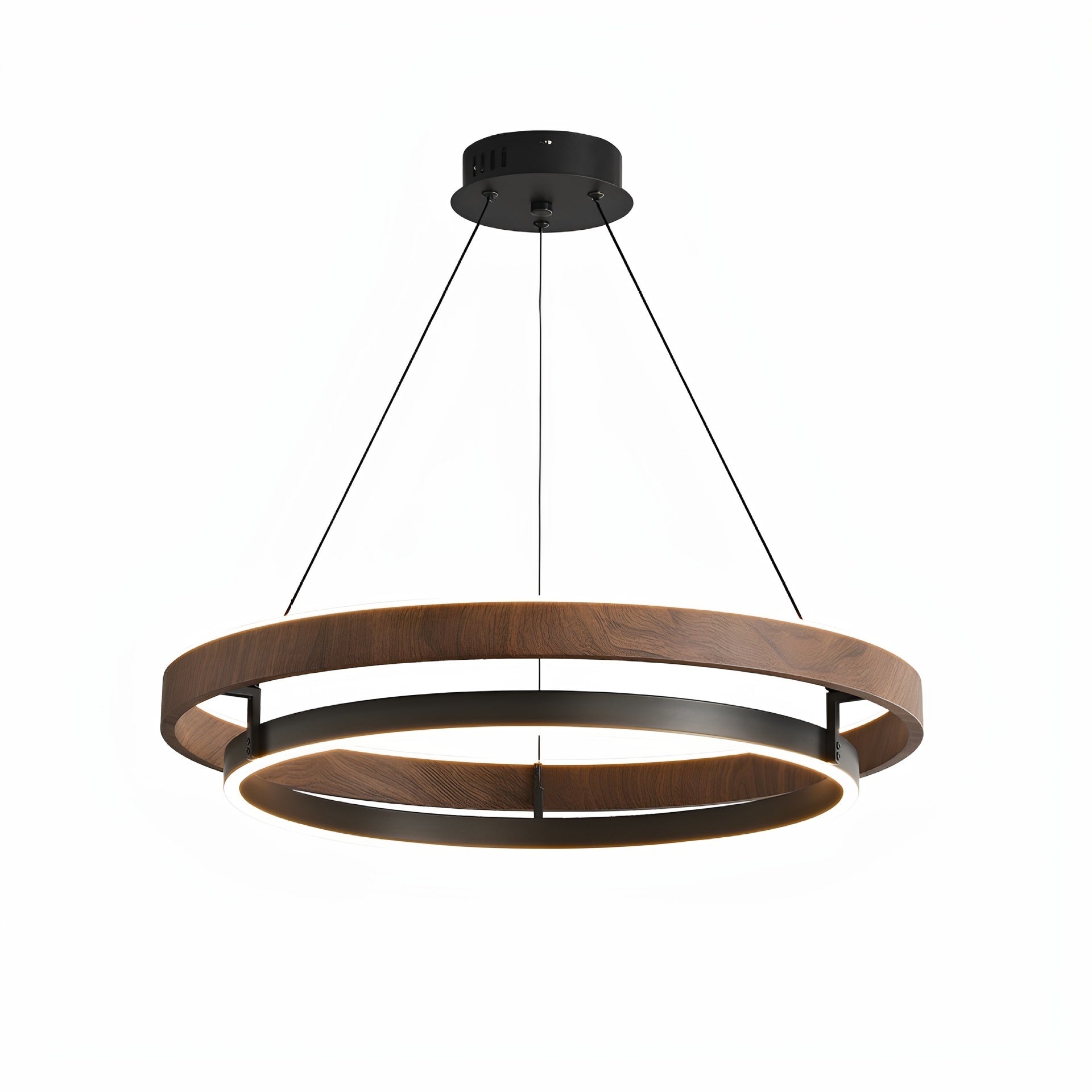 Italian Modern Minimalist Wood Grain Living Room Chandelier - globaltradeleader