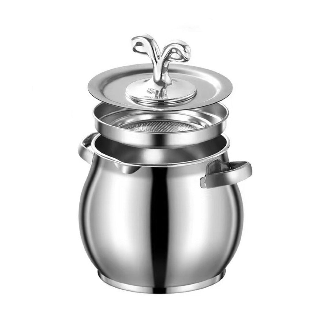 Household High Temperature Resistant Large Capacity Stainless Steel Lard Jar - globaltradeleader