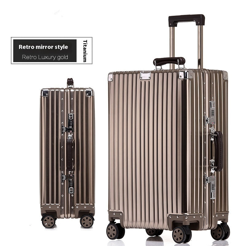 Aluminum Magnesium Luggage Password Trolley Case - globaltradeleader