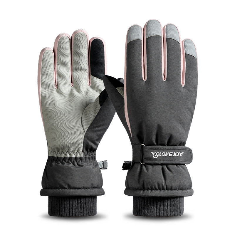 Cycling Three-layer Velvet-filled Cotton-filled Warm Gloves