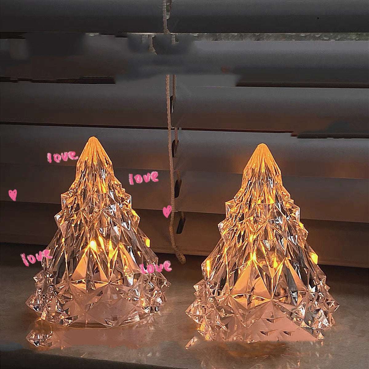 Ins Beautiful Iceberg Night Led Lights High-value Creative Led Christmas Ornaments Crystal Lamp