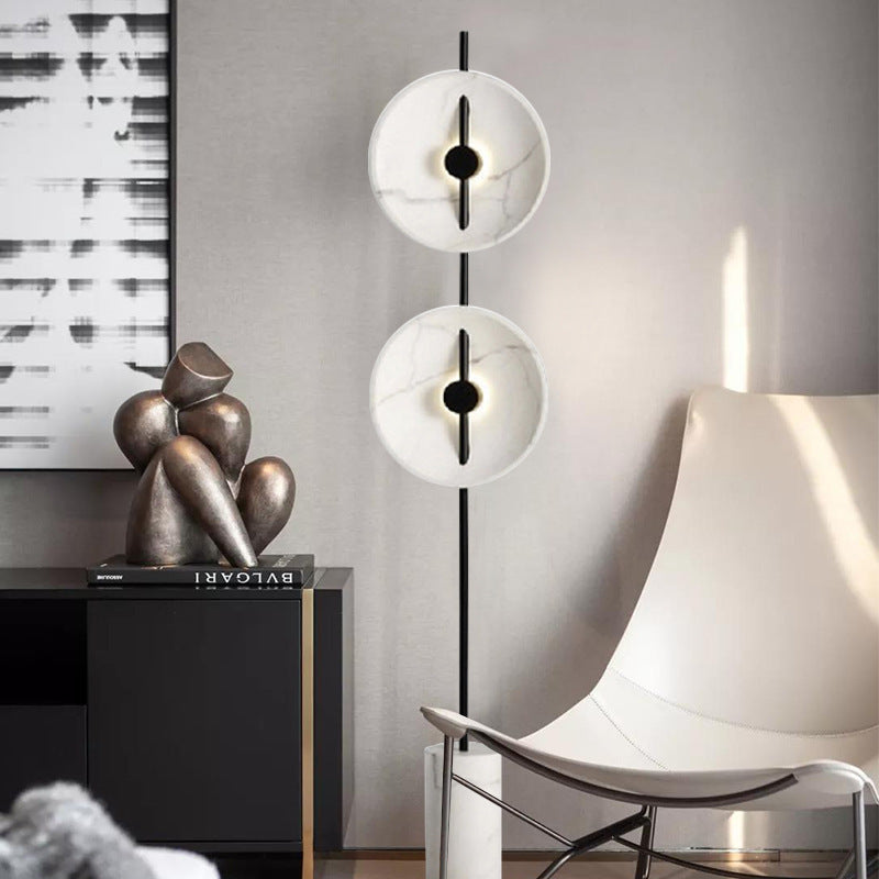 White Marble Living Room Floor Lamp Art Bedroom - globaltradeleader
