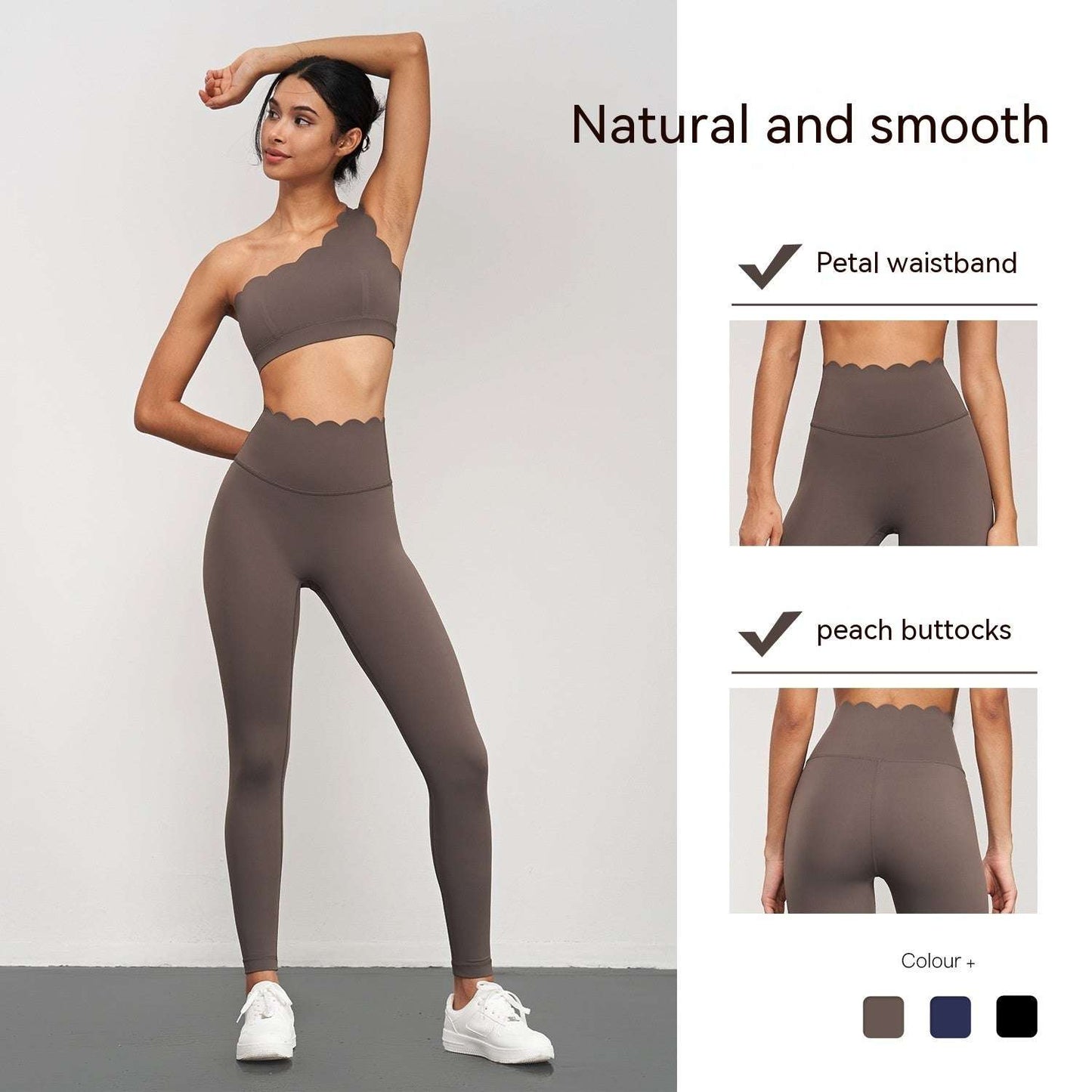 High Top Sports Leggings Peach Hip Running Yoga - globaltradeleader