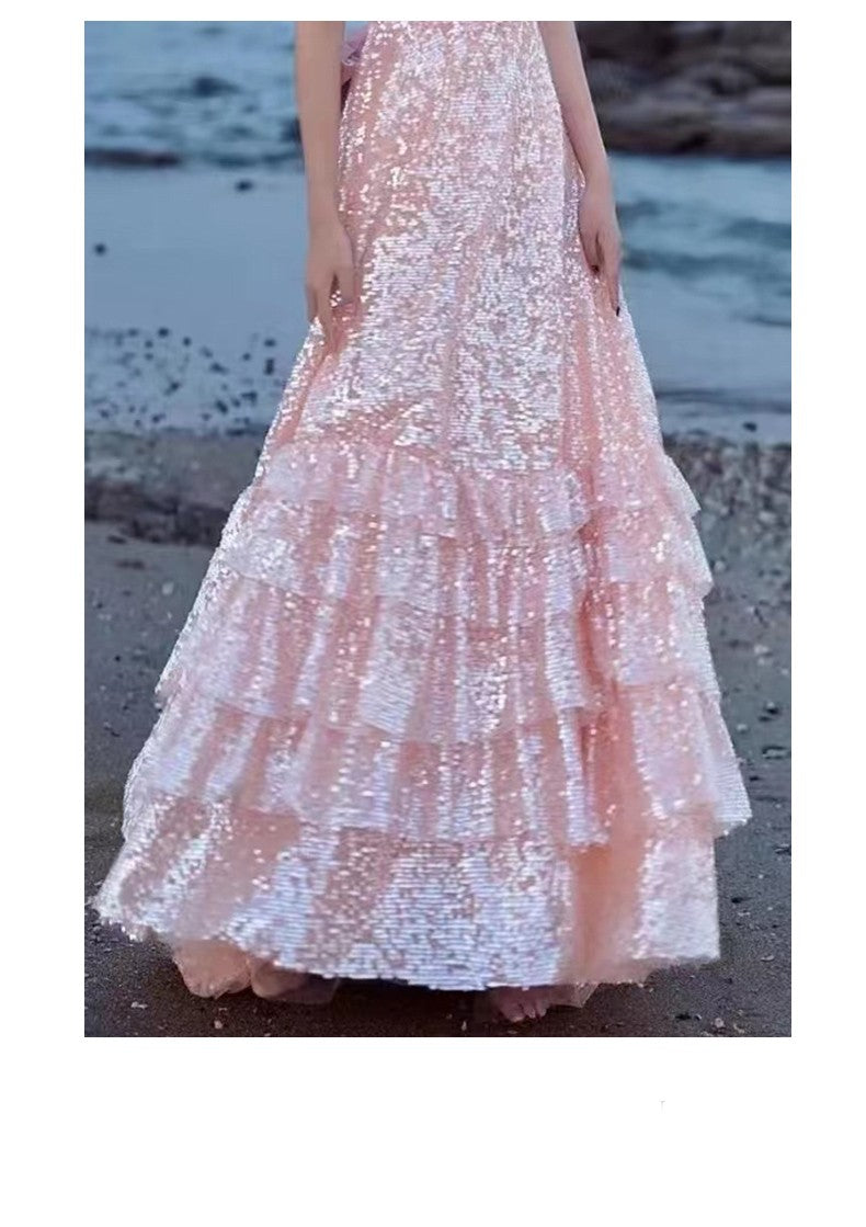 Pink Evening Dress For High End Luxury Women - globaltradeleader