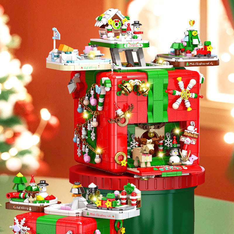 Christmas Organ Box Christmas Tree Music Box Creative Building Blocks Toys - globaltradeleader