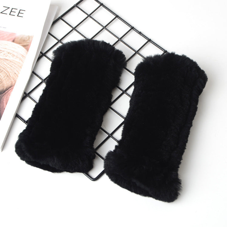 Autumn And Winter Warm Thickening Female Student Writing Knitted Gloves - globaltradeleader