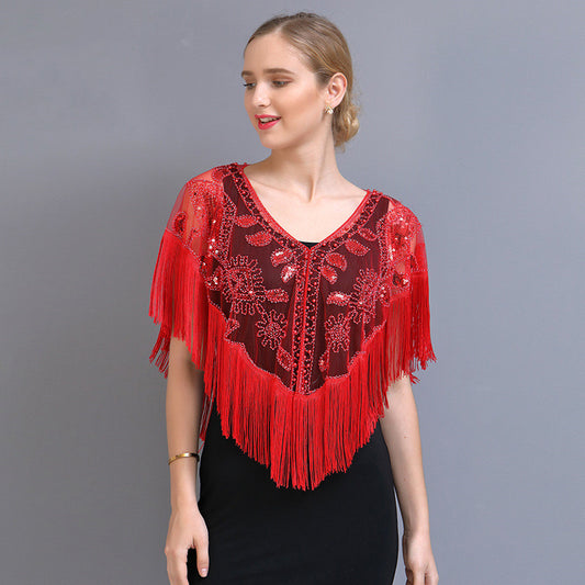 Women's Short Tassel Shawl