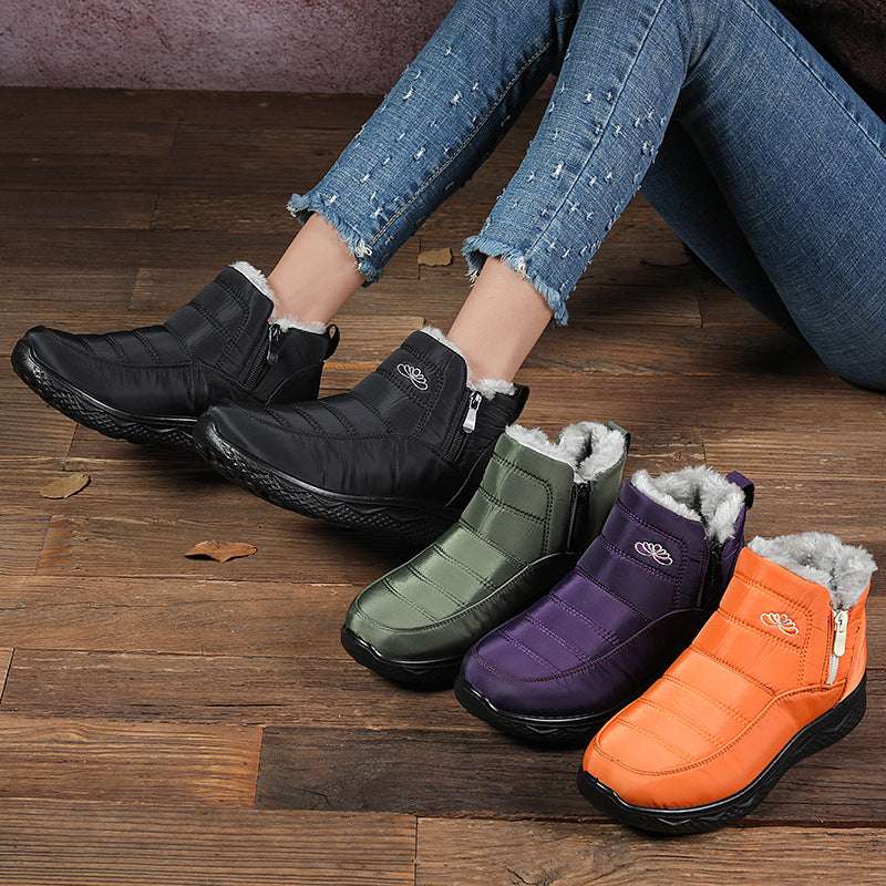 Women's Cotton-padded Shoes Thickened Warm Snow Boots Plus Size Women's Ankle Boots - globaltradeleader