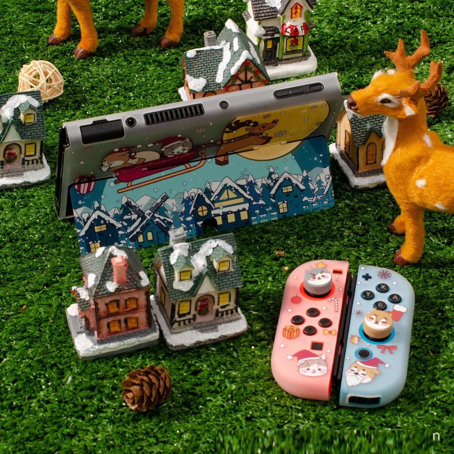 Christmas Cat And Dog TPU Soft Shell Game Console