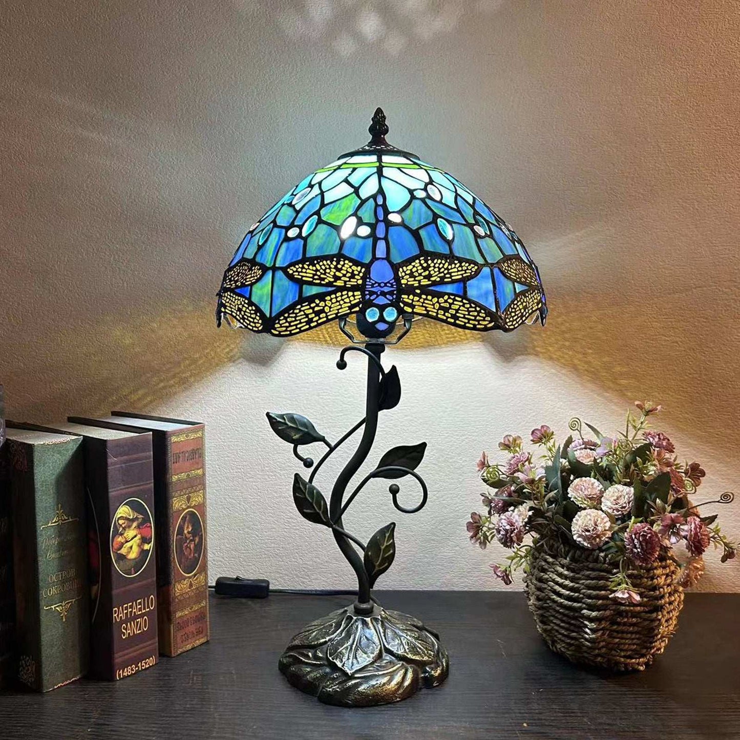 American Pastoral Tiffany 12-inch Table Lamp Living Room Study Bedroom