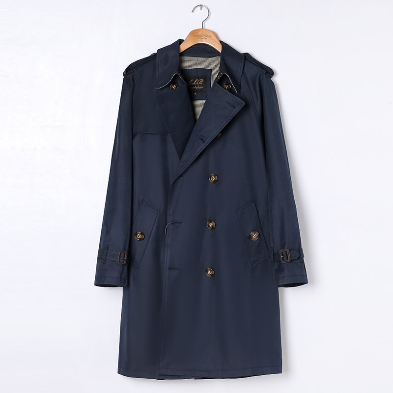 Double Breasted Business Coat British Casual Raglan Sleeve Overcoat - globaltradeleader