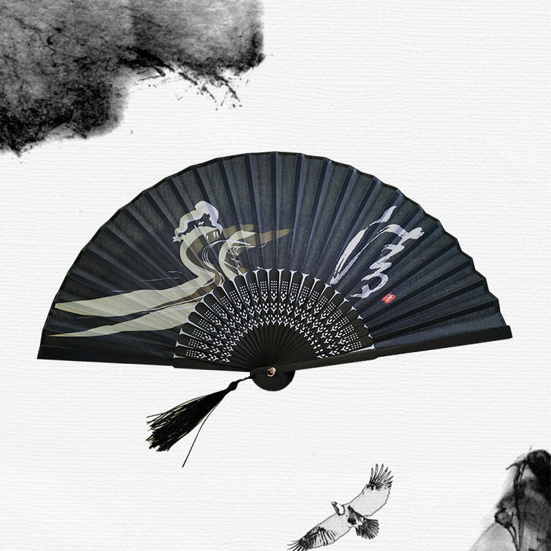 Folding Fan Bamboo Ancient Style Han Chinese Clothing Chinese Style Small Fan