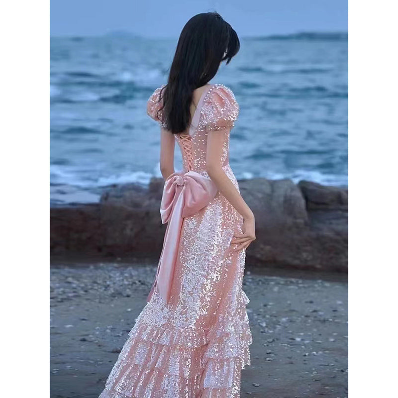 Pink Evening Dress For High End Luxury Women - globaltradeleader