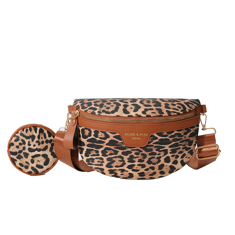 Women's Simple Fashion All-match Leopard Print Printed Shoulder Bag - globaltradeleader