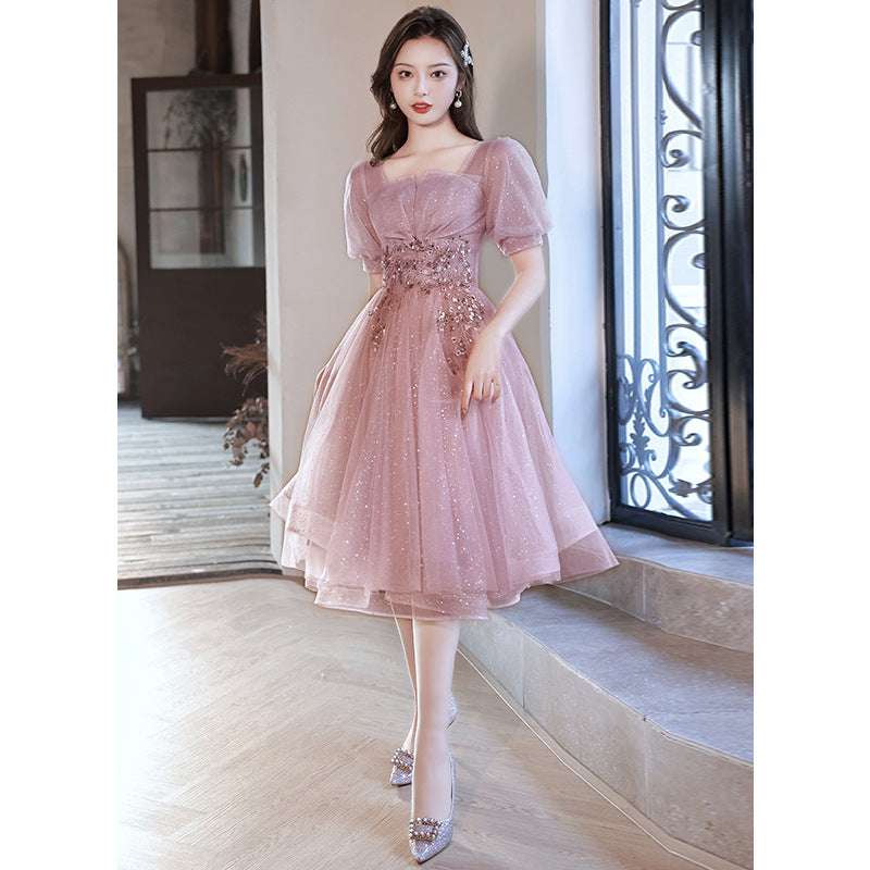 New Birthday Banquet Party Elegant Socialite Host Fairy Slim Evening Dress For Women - globaltradeleader